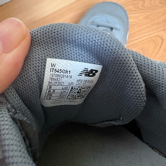 New Balance Gray and Red Kids Sneakers - Picture 7 of 7